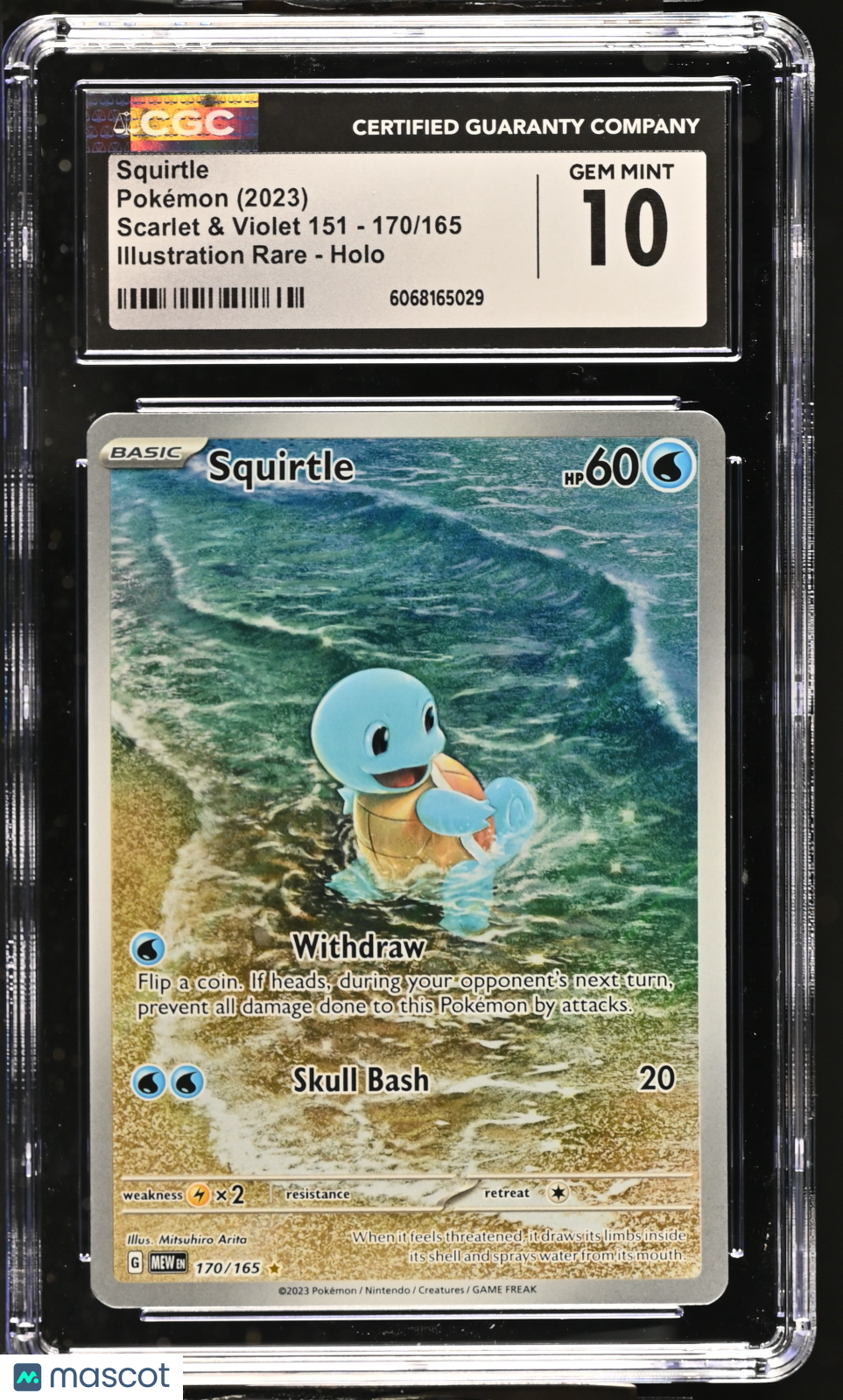 2023 Pokemon Squirtle #170/165 Illustration Rare CGC 10