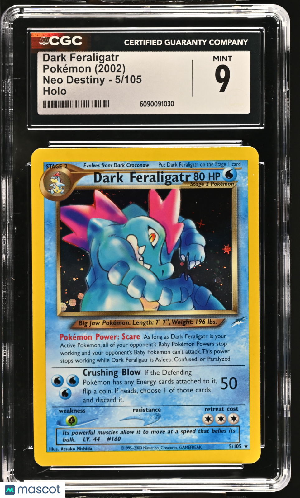 2002 Pokemon Dark Feraligatr #5/105 CGC 9