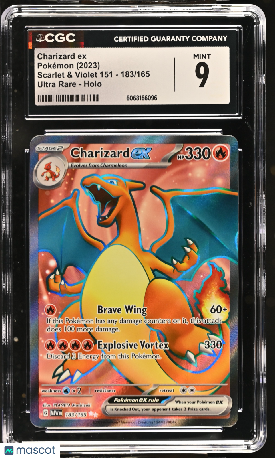 2023 Pokemon Charizard ex #183/165 Ultra Rare CGC 9