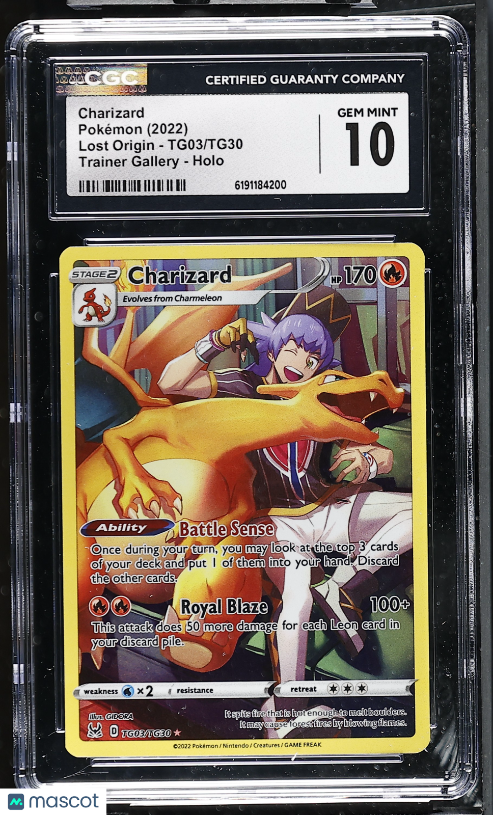 2022 Pokemon Charizard #TG03/TG30 CGC 10