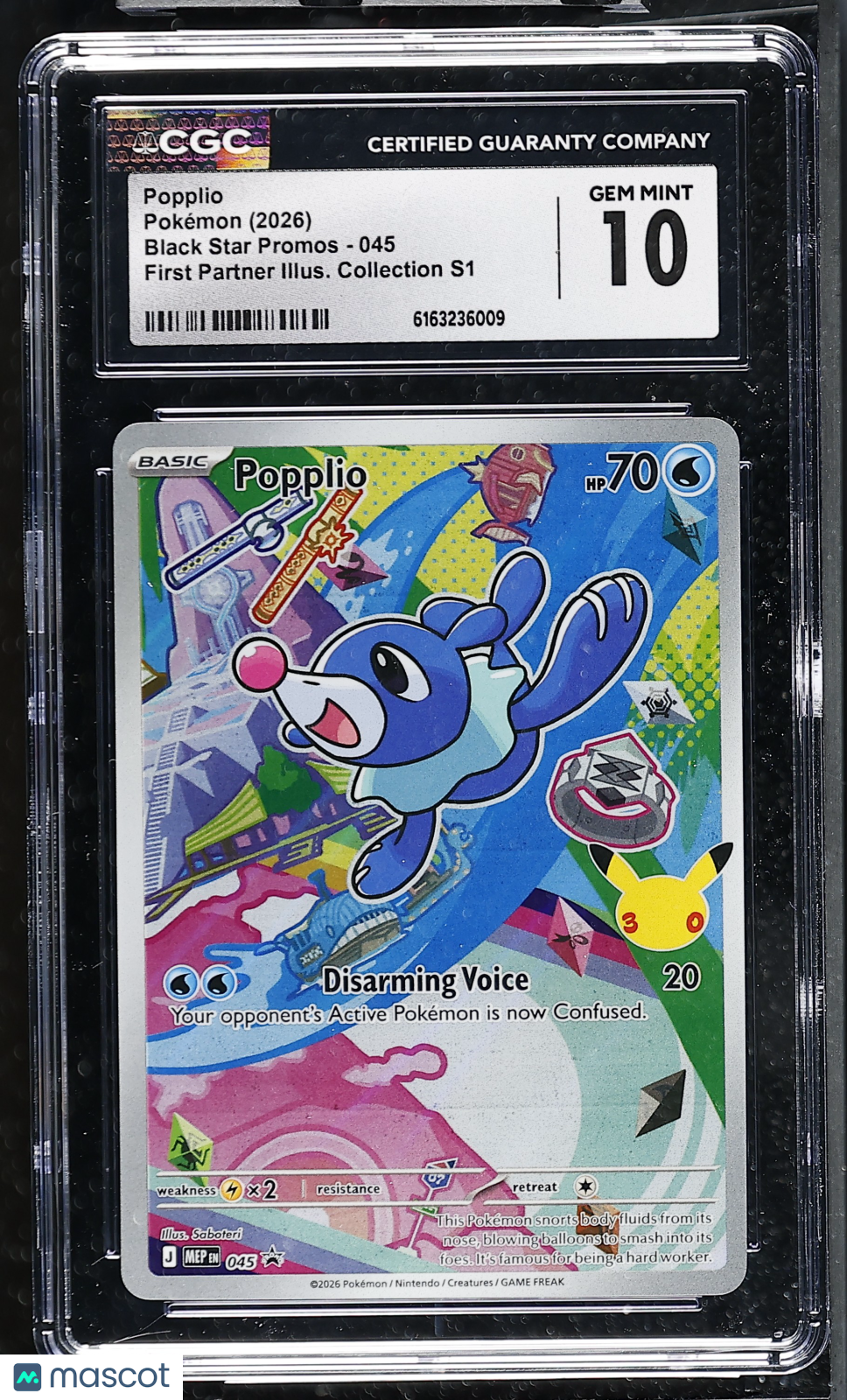 2026 Pokemon Popplio #045 CGC 10