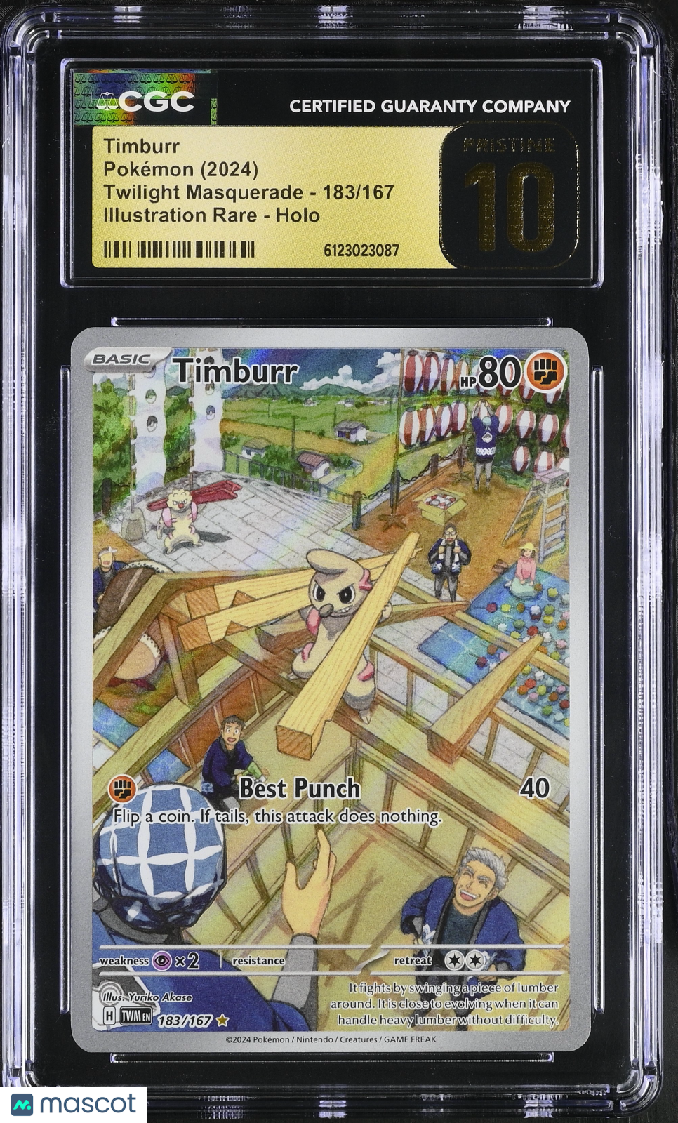 2024 Pokemon Timburr #183/167 Illustration Rare CGC 10
