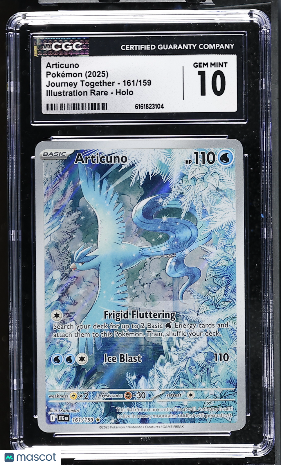 2025 Pokemon Articuno #161/159 Illustration Rare CGC 10