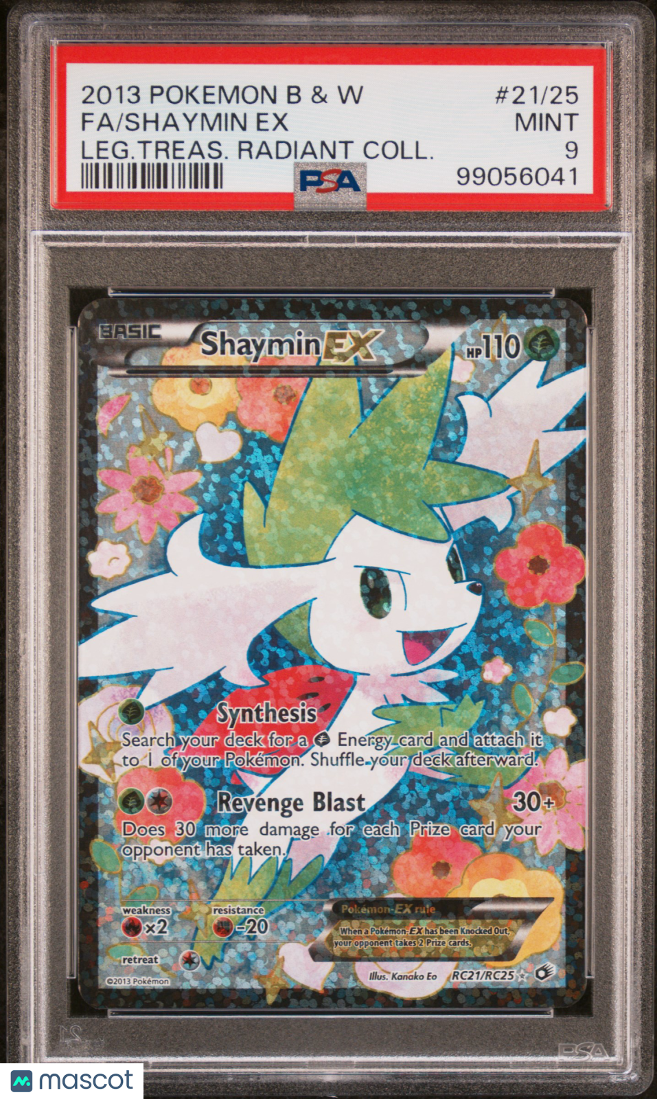 2013 Pokemon Black & White Legendary Treasures Radiant Collection Shaymin EX #RC21 Leg.Treas. Radiant Coll. Fa PSA 9