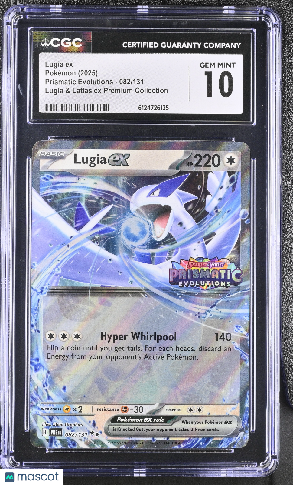 2025 Pokemon Lugia ex #082/131 082/131 CGC 10
