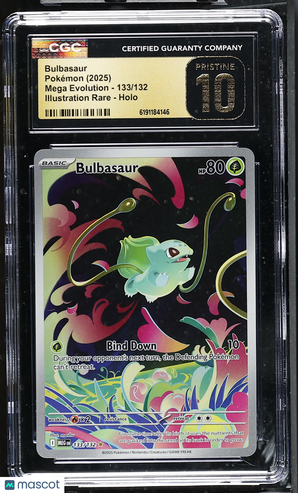 2025 Pokemon Bulbasaur #133/132 Illustration Rare CGC 10