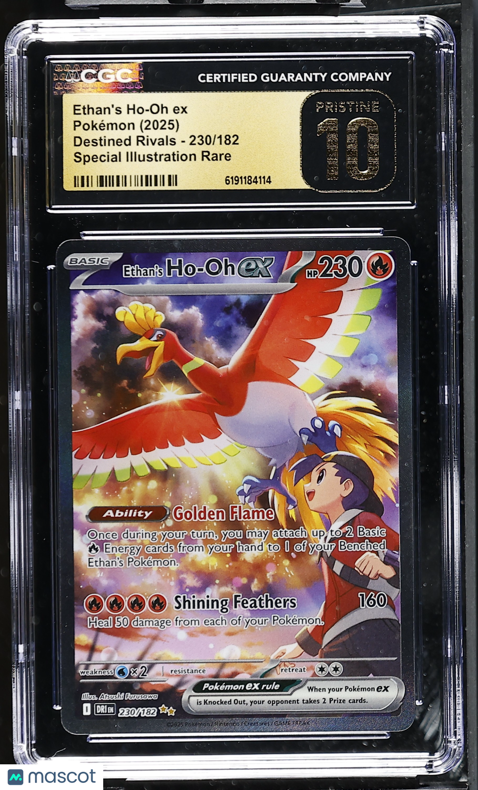 2025 Pokemon Destined Rivals Ethan's Ho-Oh ex SIR CGC 10 #230/182