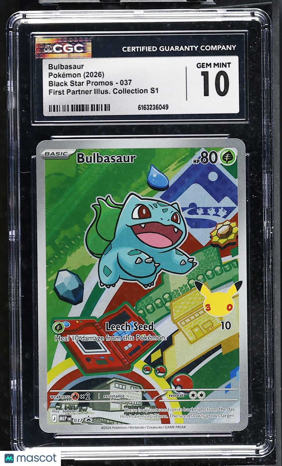 2026 Pokemon Bulbasaur #037 CGC 10