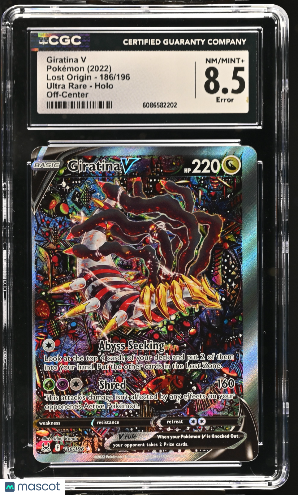 2022 Pokemon Giratina V #186/196 Ultra Rare CGC 8.5