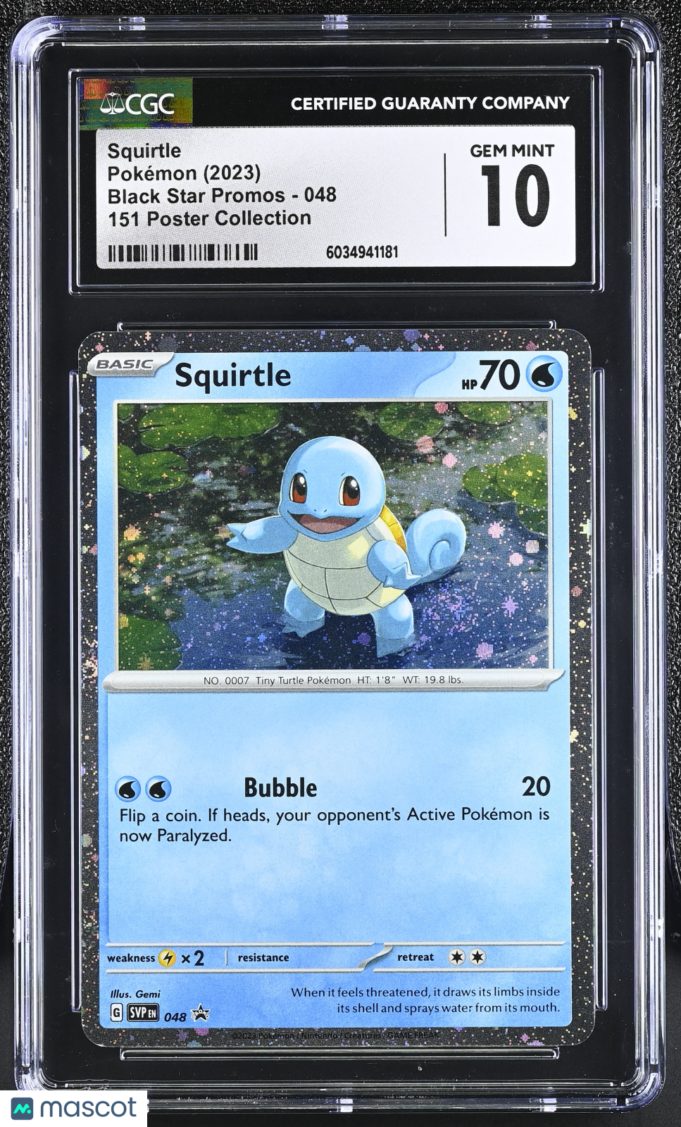 2023 Pokemon Squirtle #048 CGC 10
