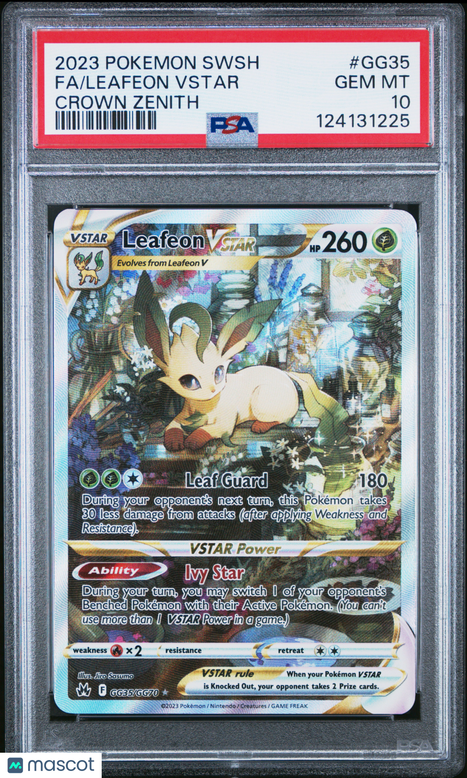2023 Pokemon Sword And Shield Crown Zenith Leafeon VSTAR #GG35 Crown Zenith Fa PSA 10