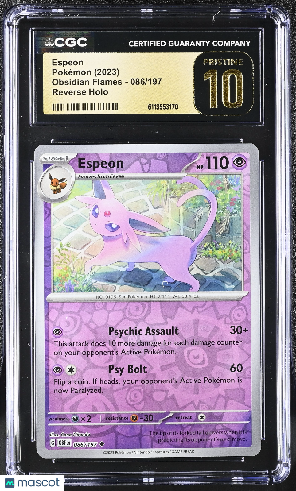 2023 Pokemon Espeon #086/197 086/197 CGC 10