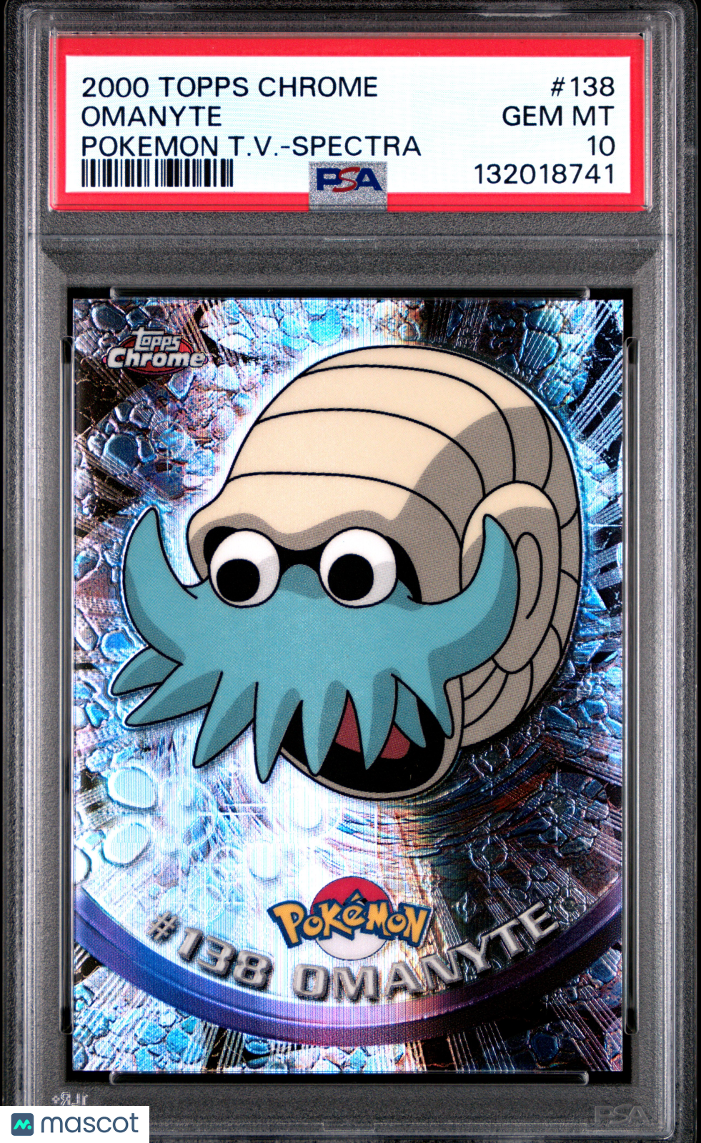 2000 Topps Chrome Pokemon T.V. Omanyte #138 PSA 10