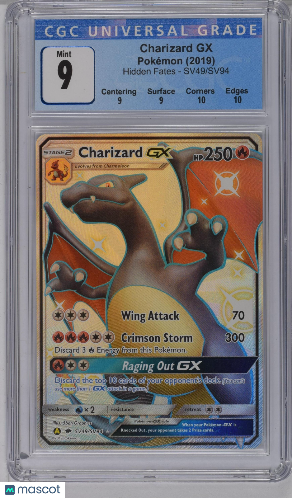 2019 Pokemon Charizard GX #SV49/SV94 CGC 9