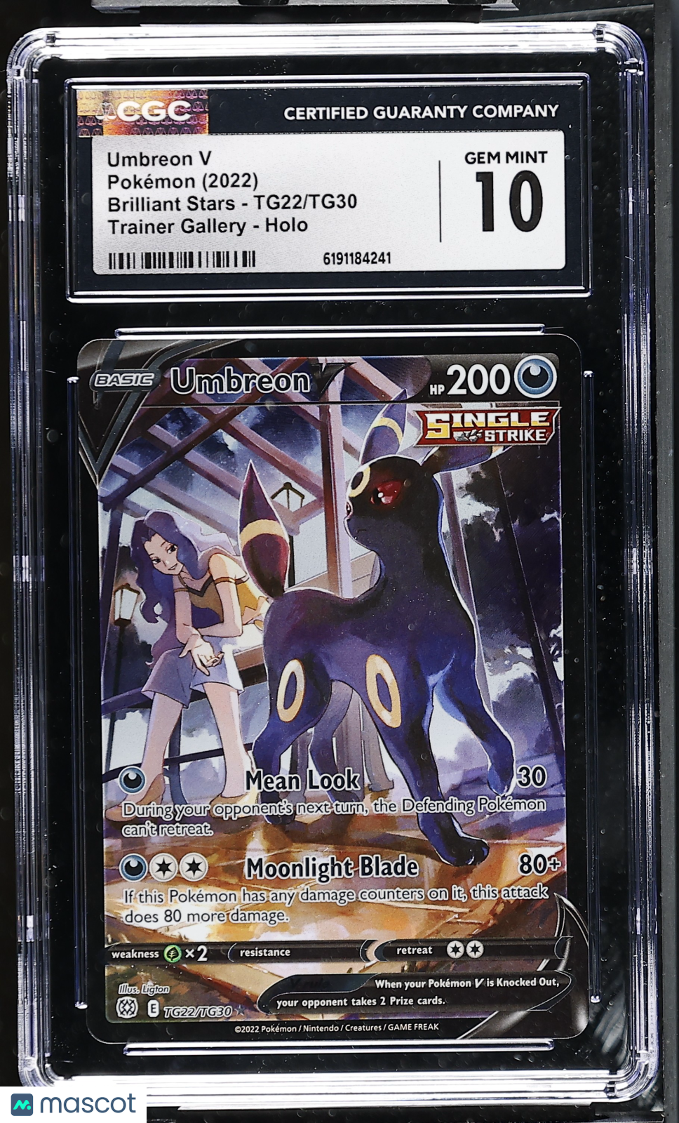 2022 Pokemon Umbreon V #TG22/TG30 CGC 10
