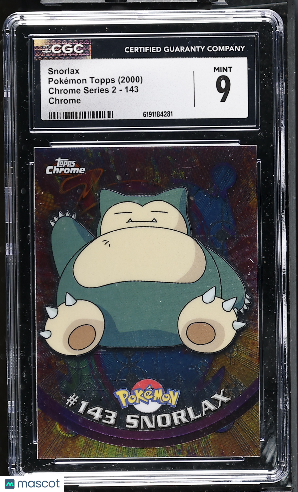2000 Topps Chrome Series 2 Snorlax #143 Chrome CGC 9