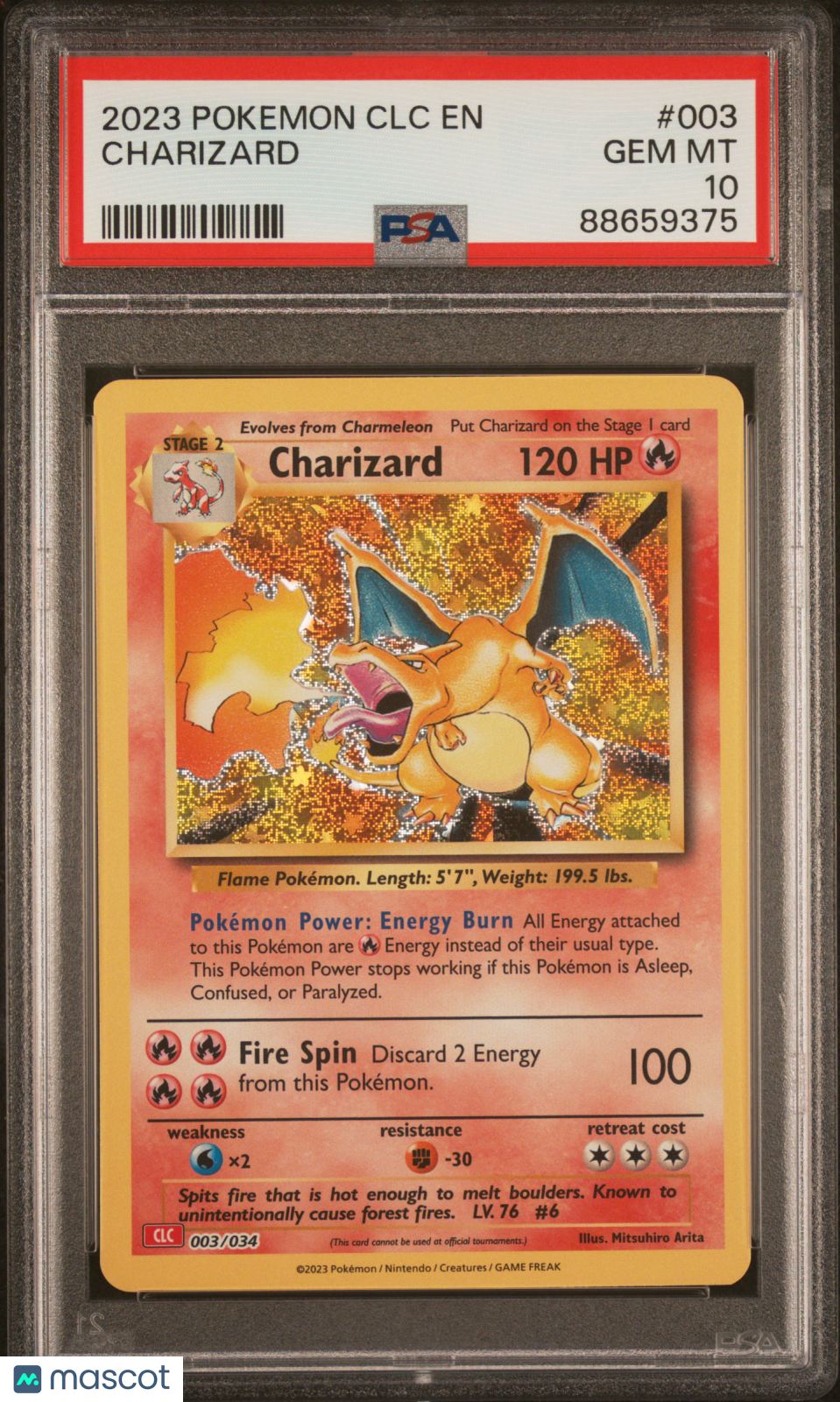 2023 Pokemon CLC-Trading Card Game Classic Charizard & Ho-Oh EX Deck Charizard #003 PSA 10
