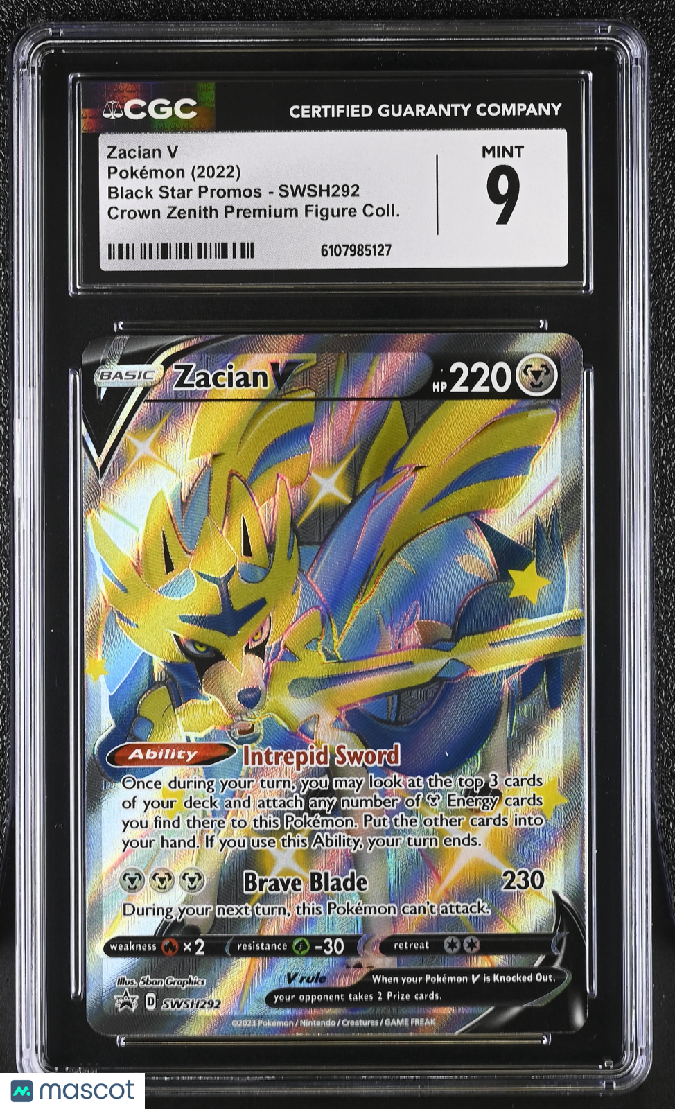 2022 Pokemon Zacian V #SWSH292 CGC 9