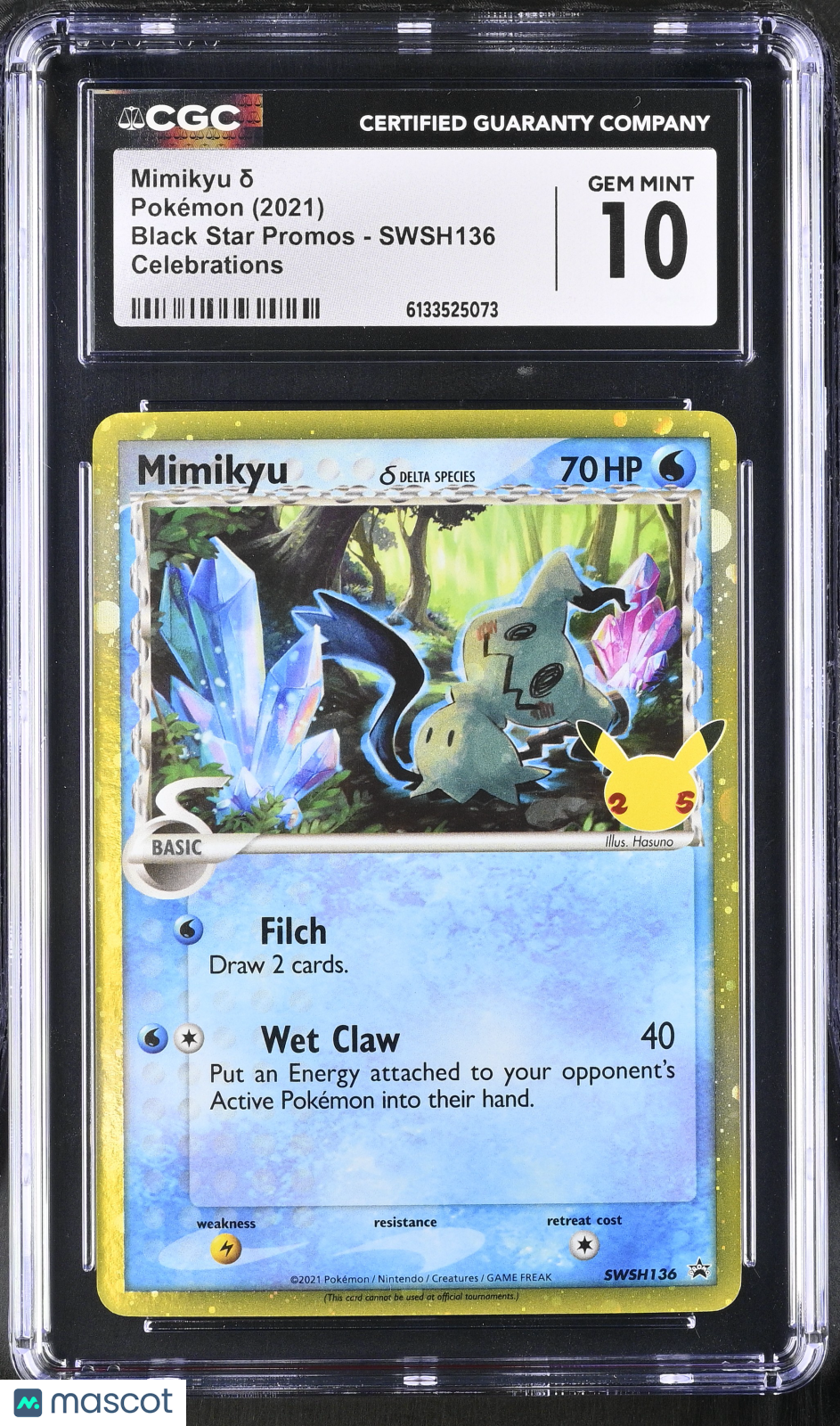 2021 Pokemon Mimikyu ´ #SWSH136 CGC 10