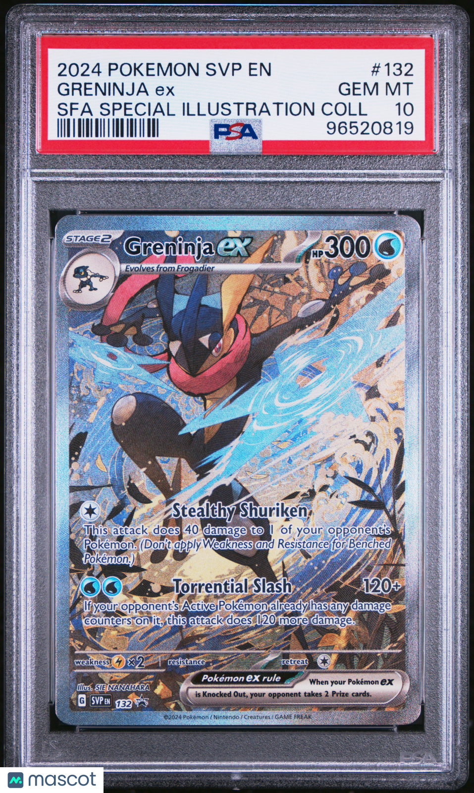 2024 Pokemon SVP EN-SV Black Star Promo Greninja EX #132 Sfa Special Illustration Coll PSA 10