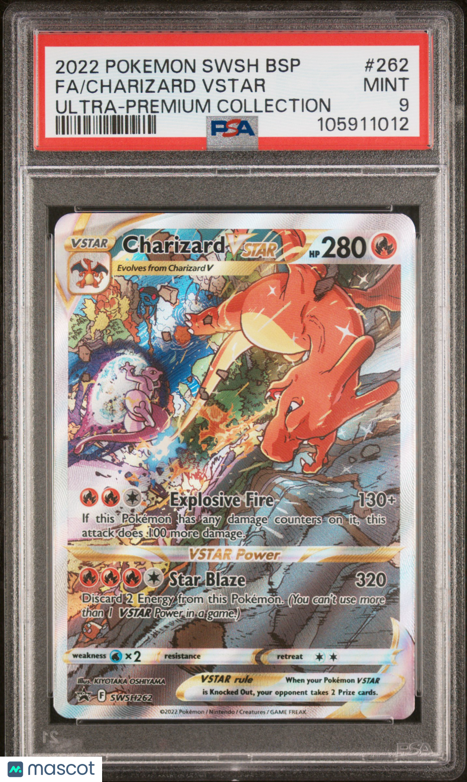 2022 Pokemon Swsh Black Star Promo Charizard VSTAR #262 Ultra-Premium Collection Fa PSA 9