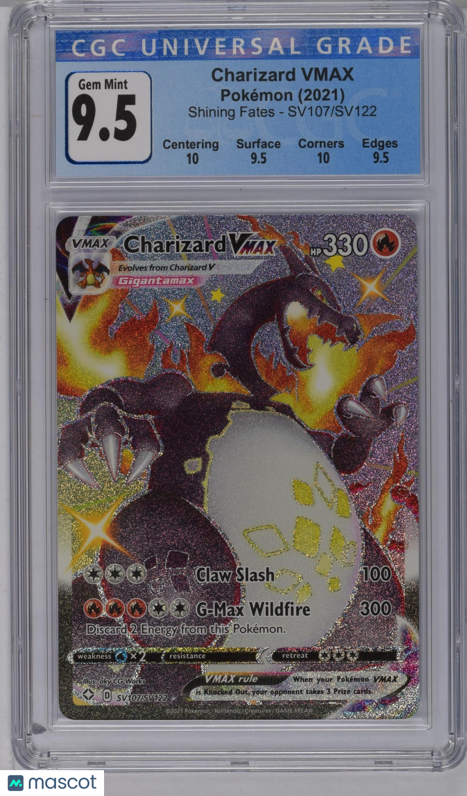 2021 Pokemon Charizard VMAX #SV107/SV122 CGC 10