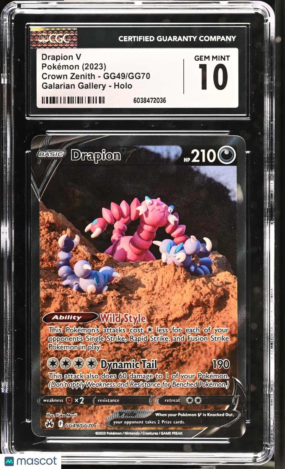 2023 Pokemon Drapion V #GG49/GG70 CGC 10