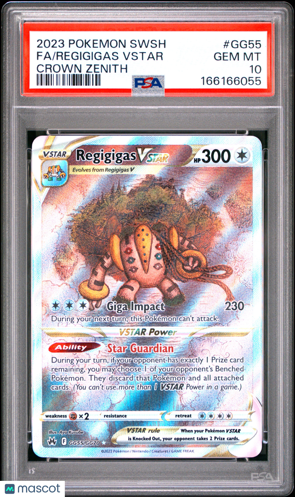 2023 Pokemon Sword And Shield Crown Zenith Regigigas VSTAR #GG55 Crown Zenith Fa PSA 10