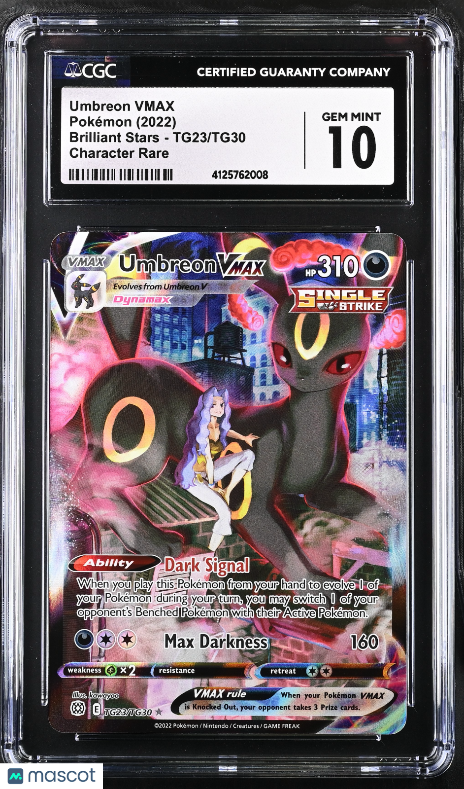 2022 Pokemon Umbreon VMAX #TG23/TG30 CGC 10