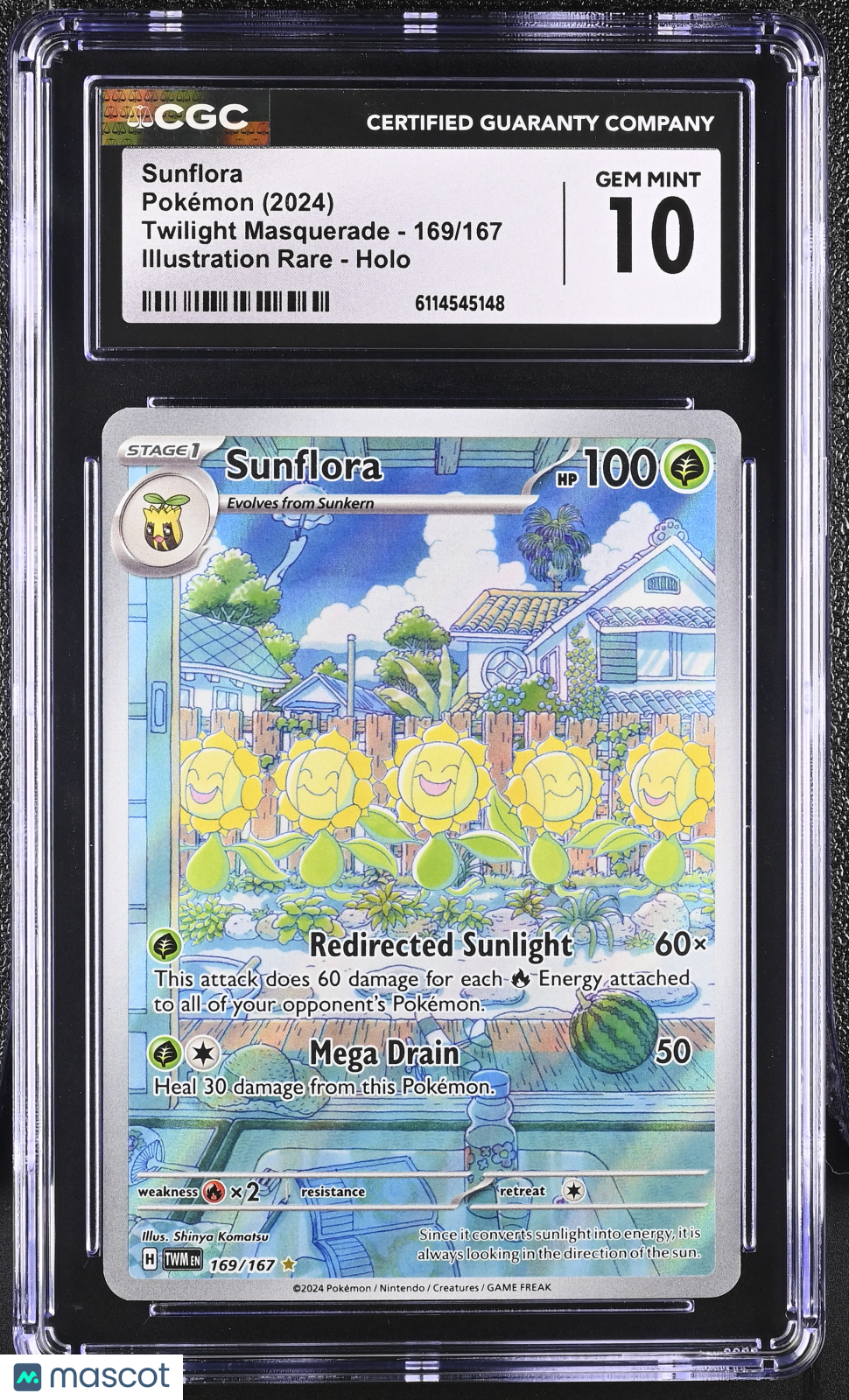 2024 Pokemon Sunflora #169/167 Illustration Rare CGC 10