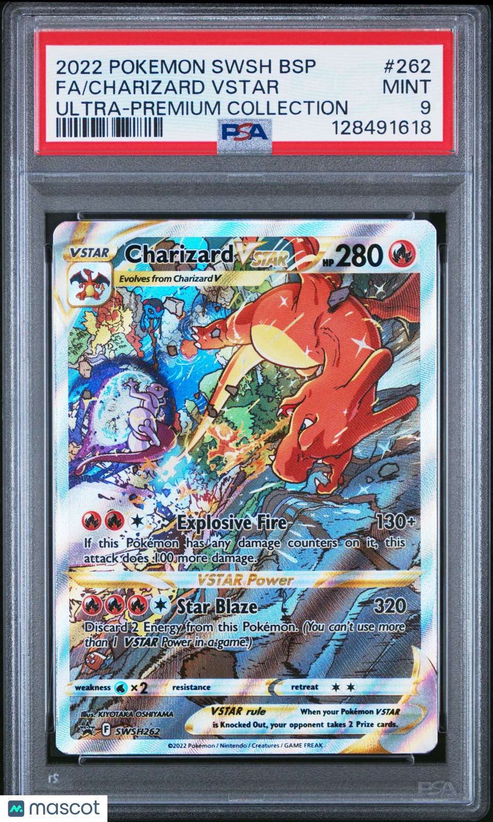 2022 Pokemon Swsh Black Star Promo Charizard VSTAR #262 Ultra-Premium Collection Fa PSA 9