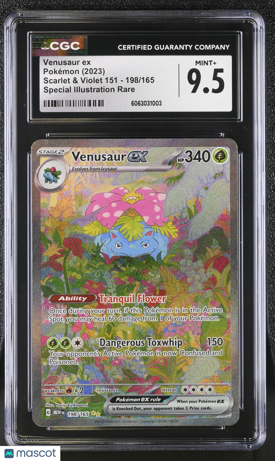 2023 Pokemon Venusaur ex #198/165 Special Illustration Rare CGC 9.5