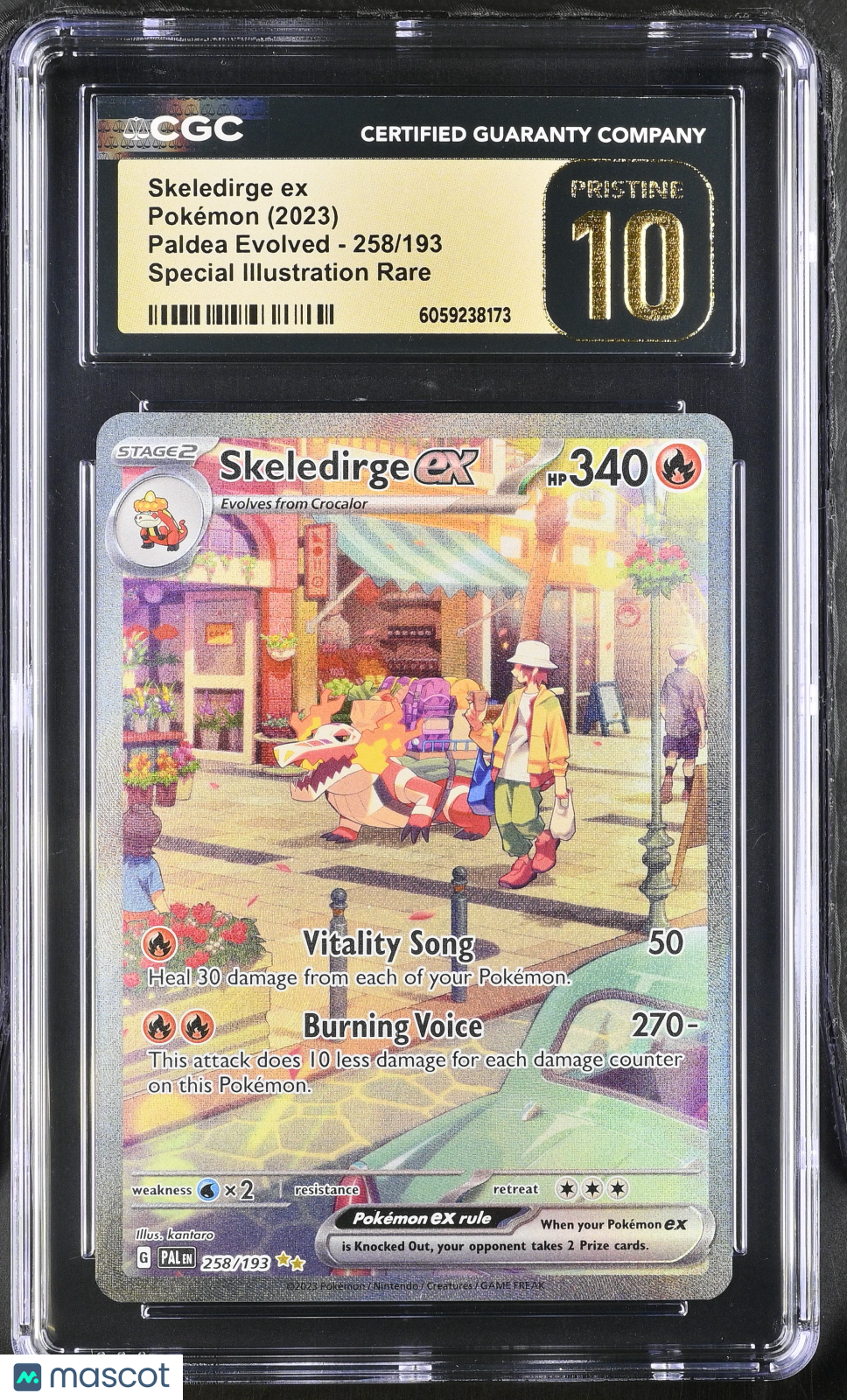 2023 Pokemon Skeledirge ex #258/193 Special Illustration Rare CGC 10