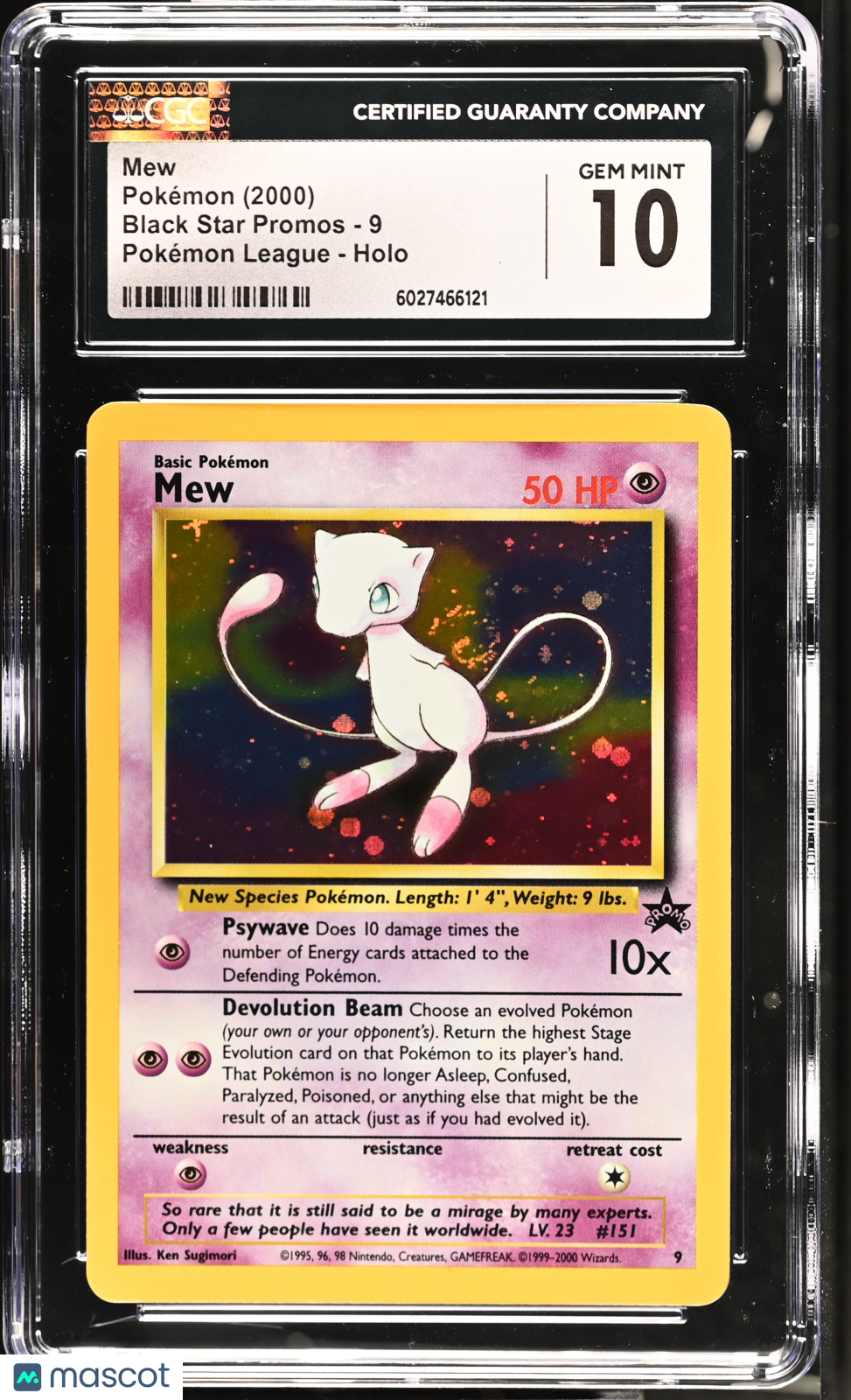 2000 Pokemon Mew #9 CGC 10