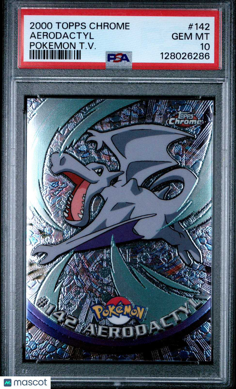 2000 Topps Chrome Pokemon T.V. Aerodactyl #142 PSA 10