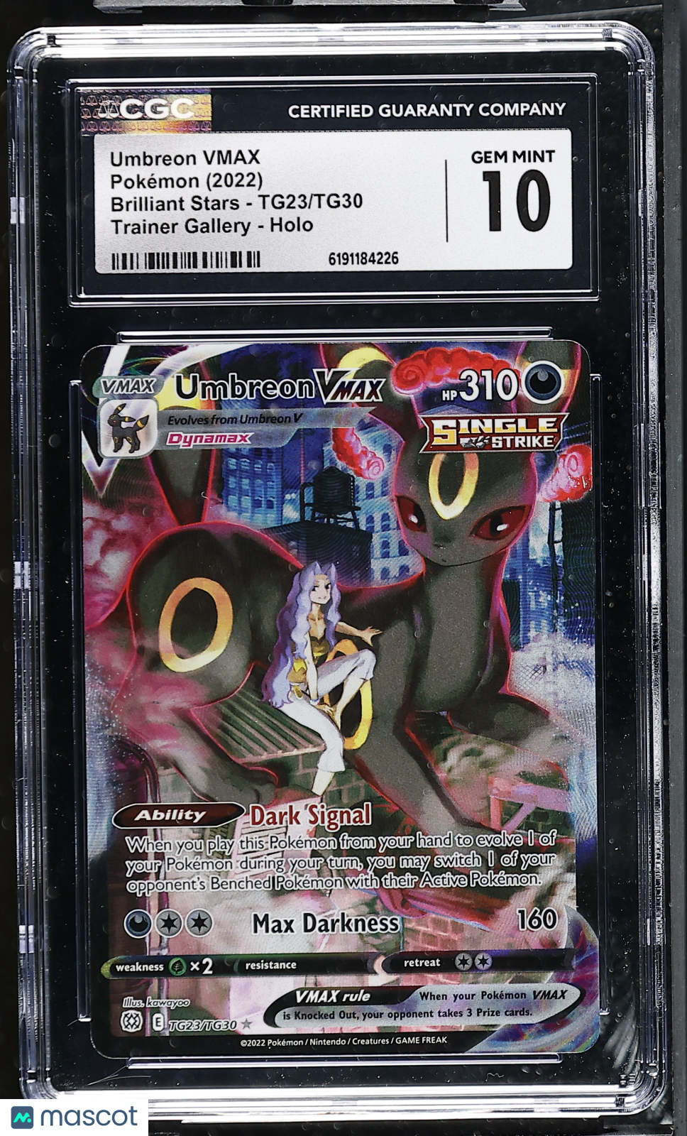 2022 Pokemon Umbreon VMAX #TG23/TG30 CGC 10