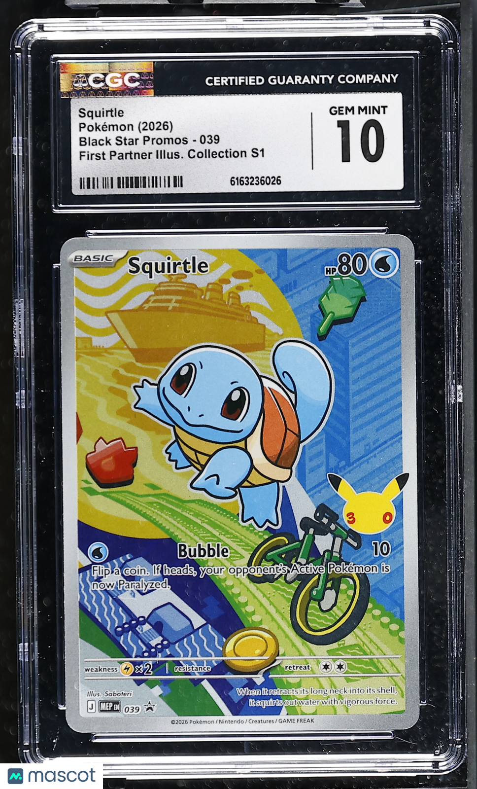2026 Pokemon Squirtle #039 CGC 10