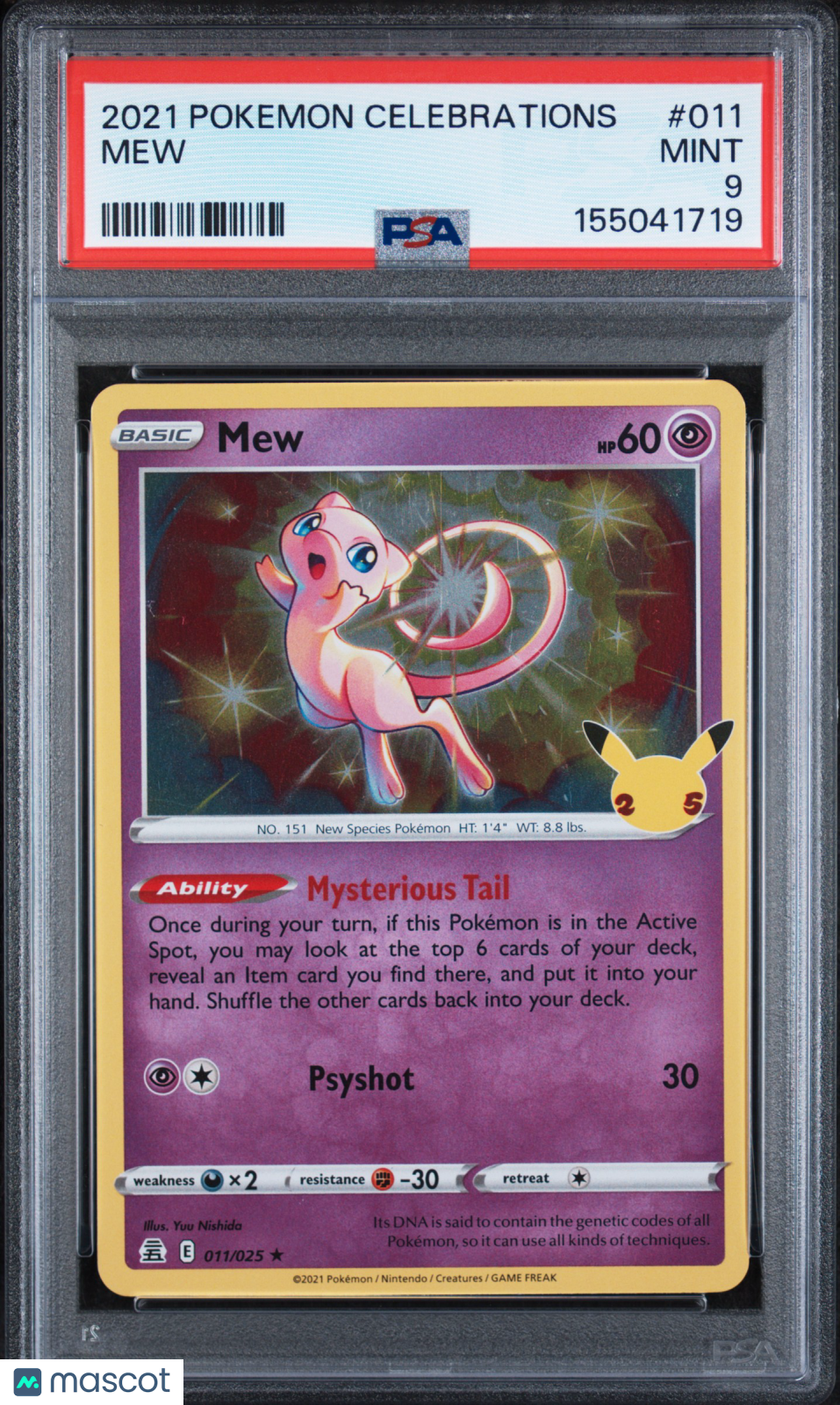 2021 Pokemon Celebrations Mew #011 PSA 9