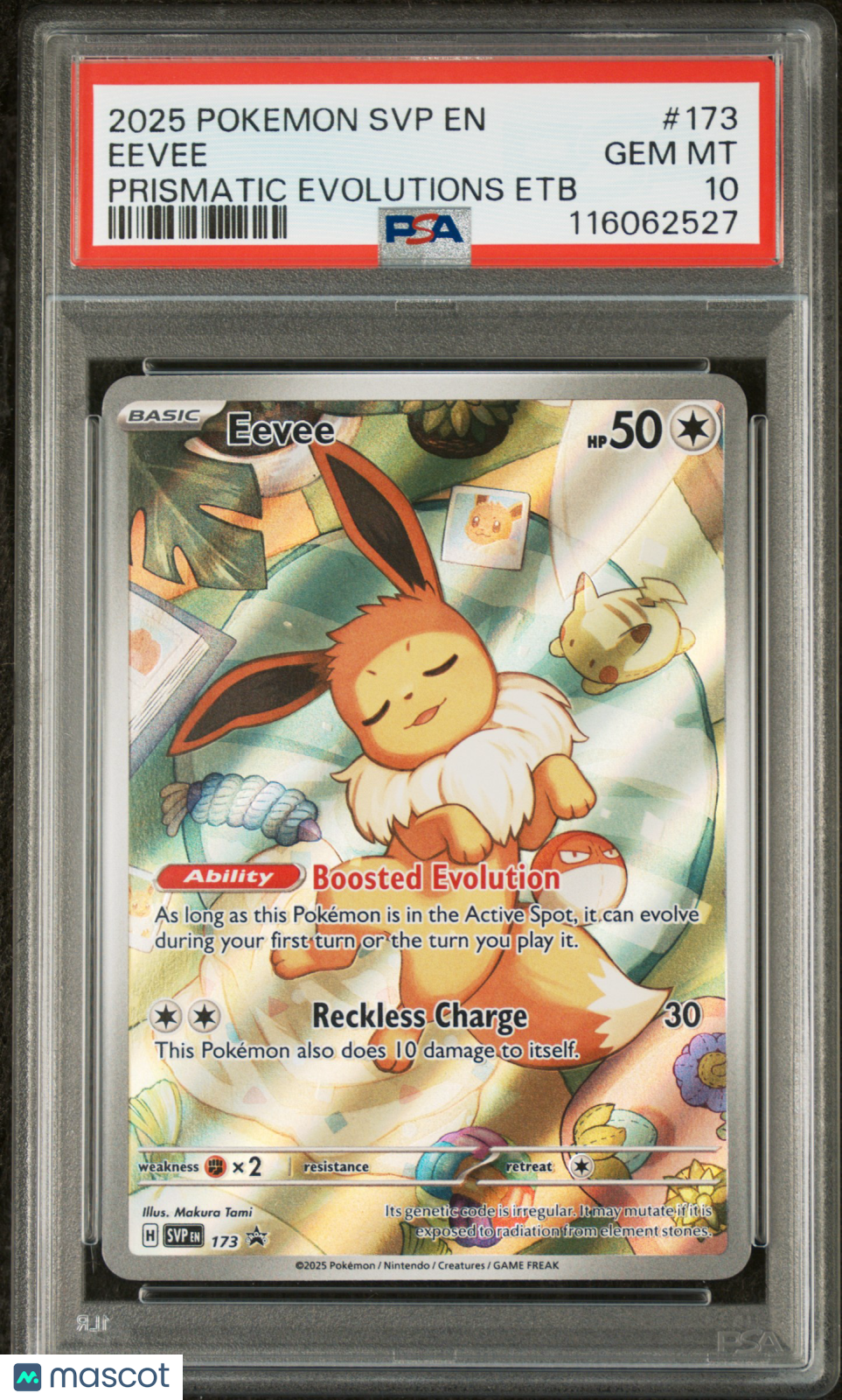 2025 Pokemon SVP EN-SV Black Star Promo Eevee #173 Prismatic Evolutions Etb PSA 10