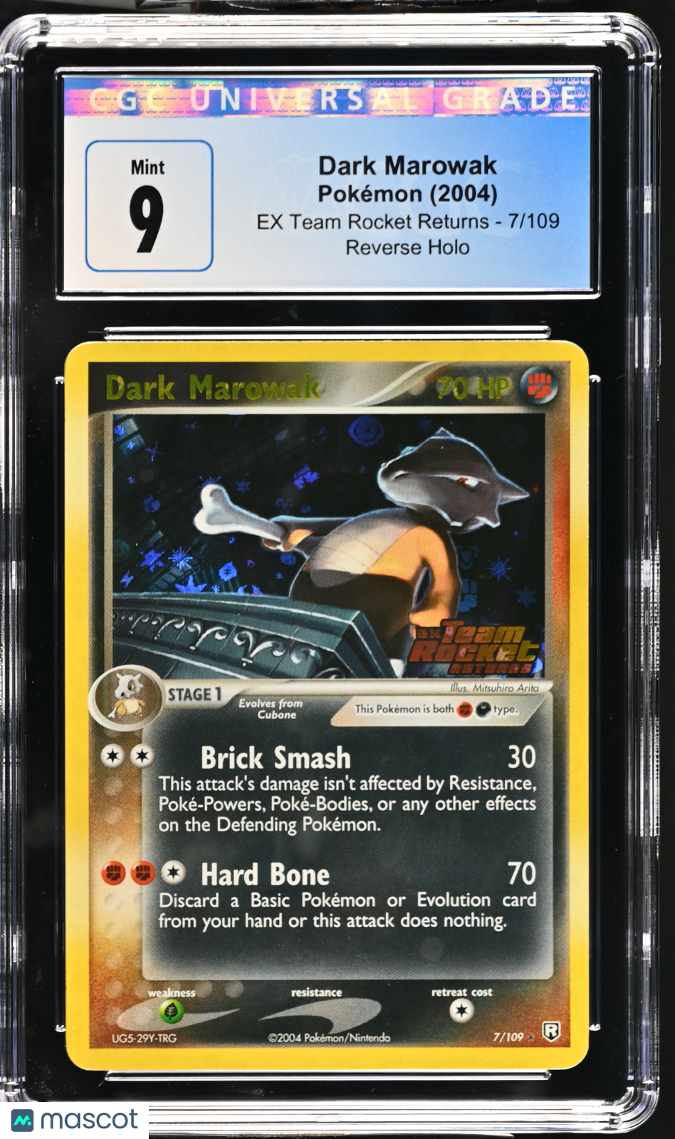 2004 Pokemon Dark Marowak #7/109 7/109 CGC 9