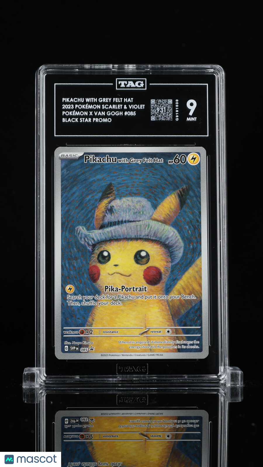 2023 Pokemon Pikachu with Grey Felt Hat #085 TAG 9