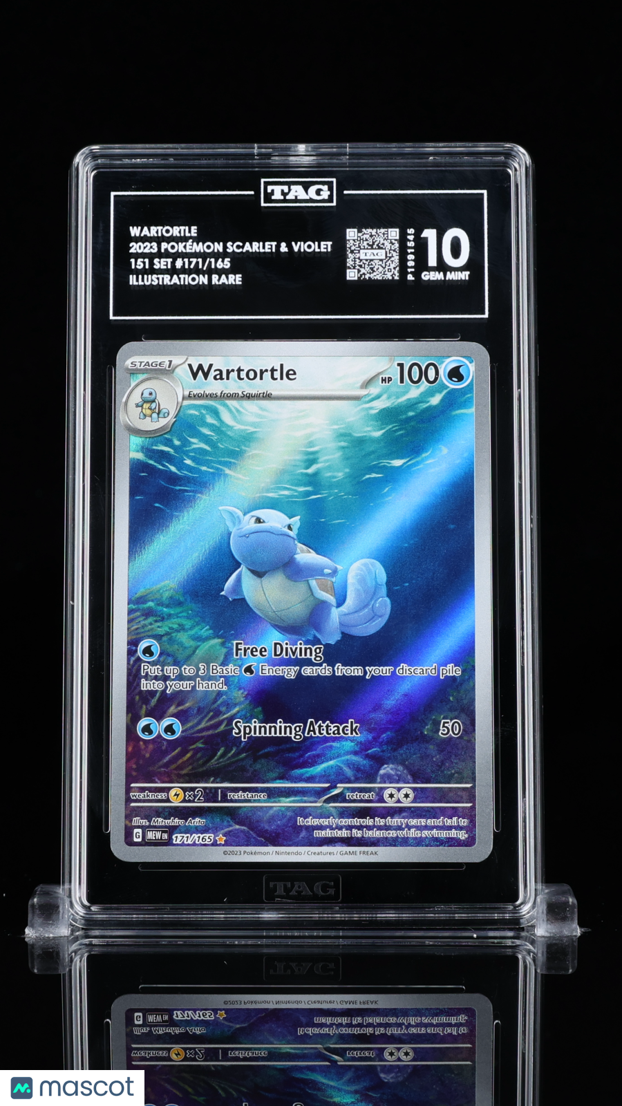 2023 Pokemon Wartortle #171/165 TAG 10