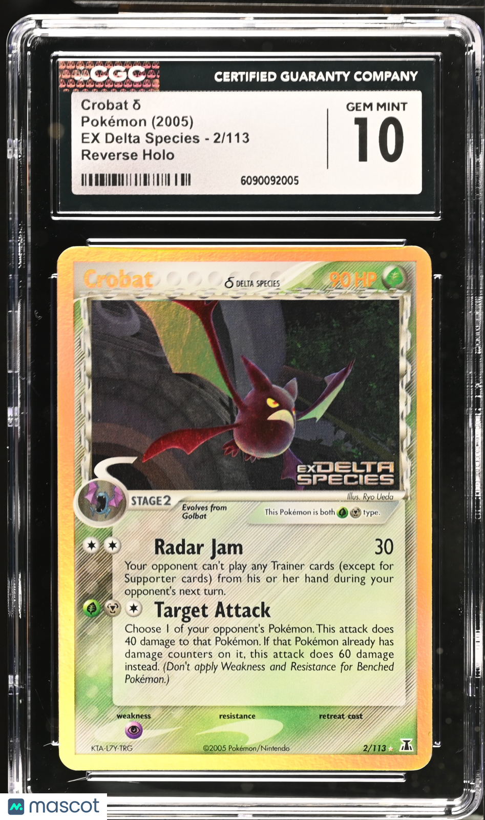 2005 Pokemon Crobat δ #2/113 CGC 10