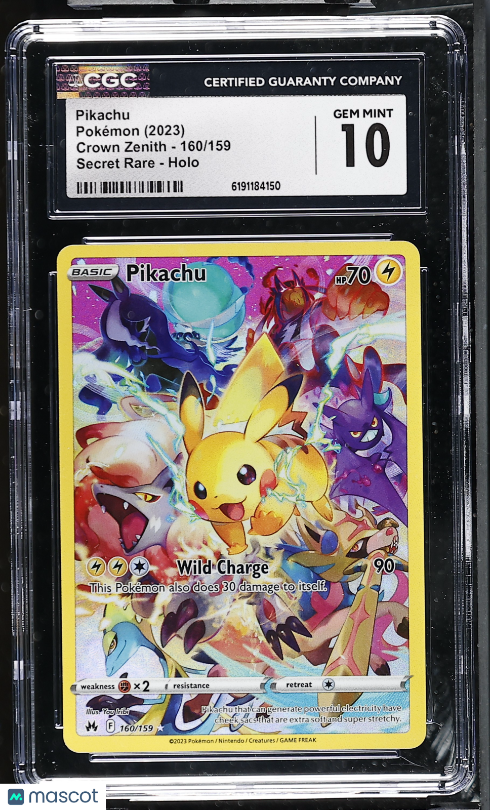 2023 Pokemon Pikachu #160/159 Secret Rare CGC 10