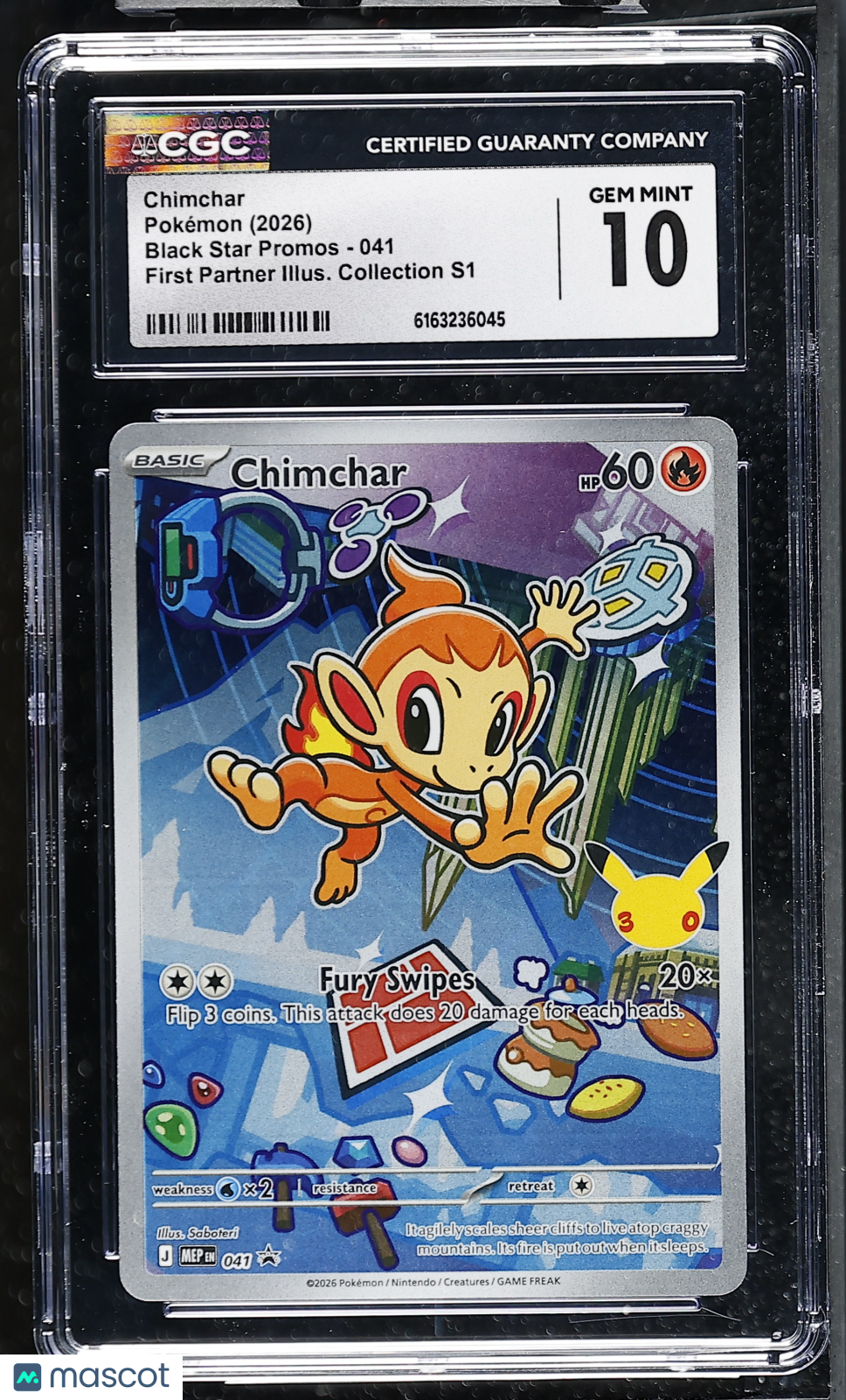 2026 Pokemon Chimchar #041 CGC 10