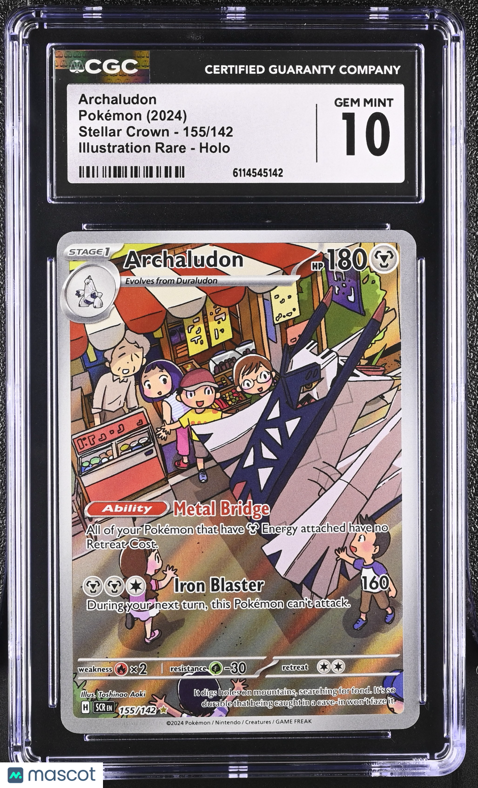 2024 Pokemon Archaludon #155/142 Illustration Rare CGC 10