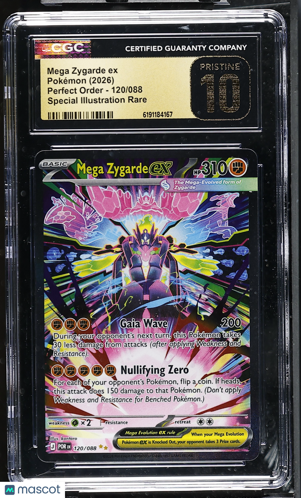 2026 Pokemon Perfect Order Mega Zygarde ex Special Illustration CGC 10 #120/088