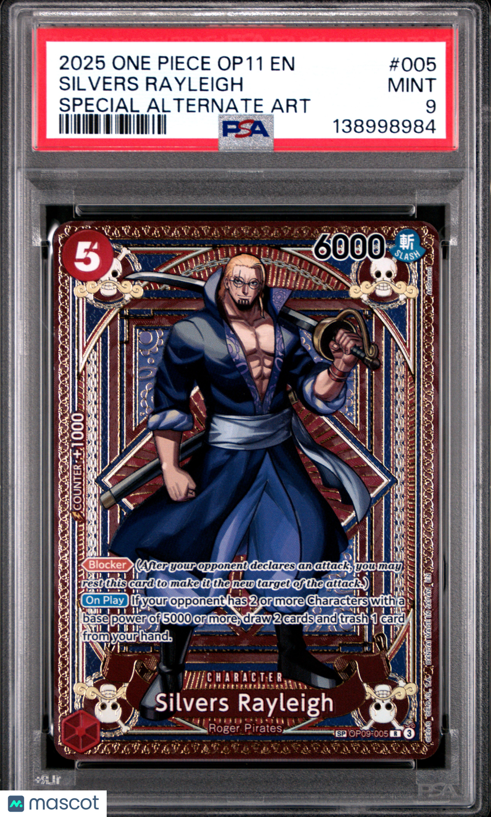 2025 A Fist Of Divine Speed Silvers Rayleigh Special Alternate Art PSA 9 #005