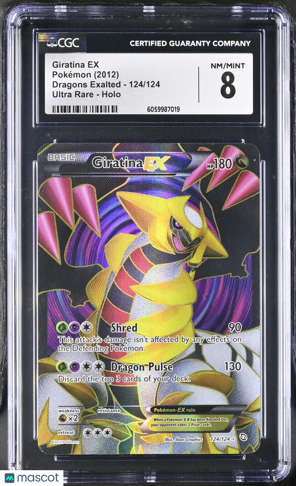 2012 Pokemon Giratina EX #124/124 Ultra Rare CGC 8