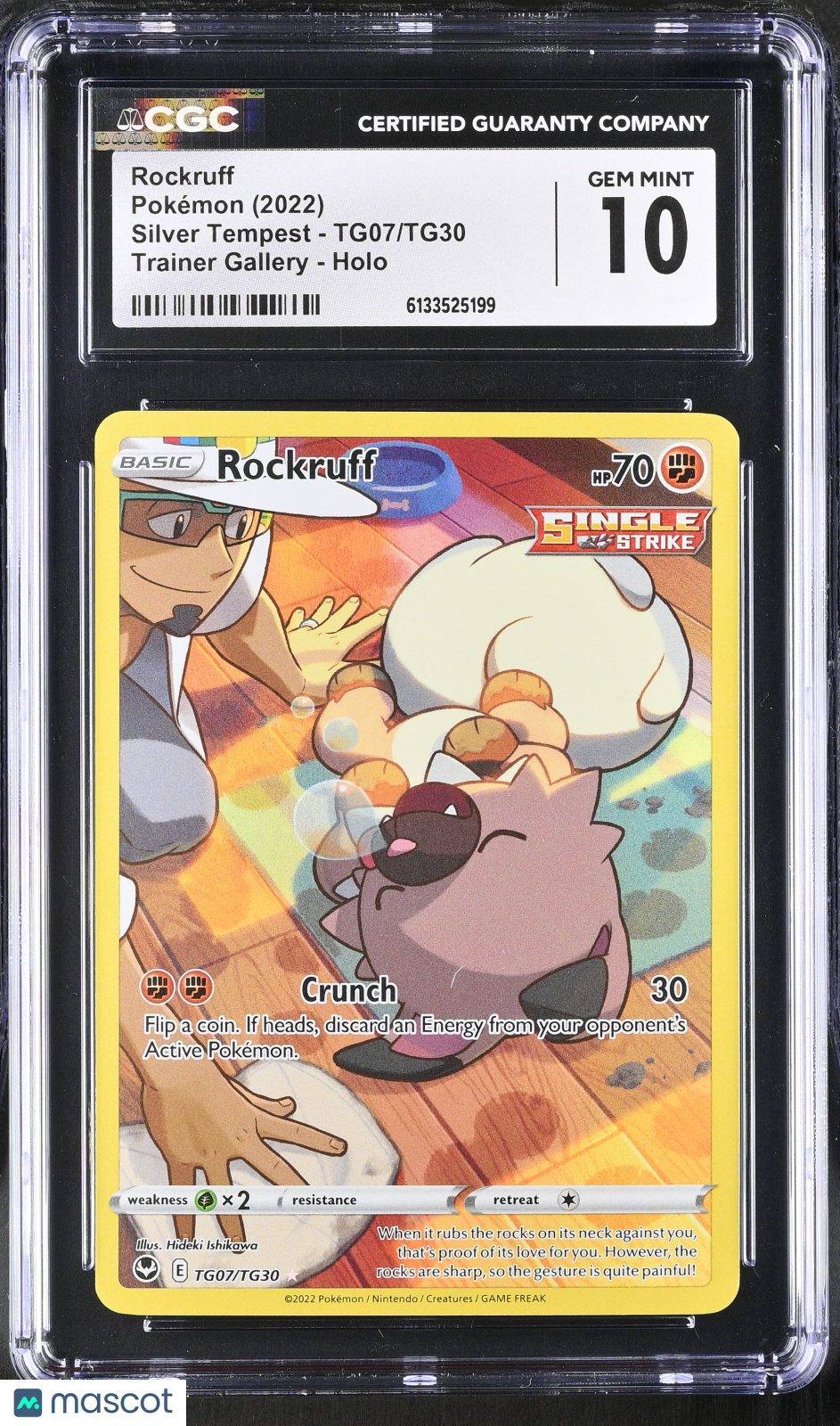 2022 Pokemon Rockruff #TG07/TG30 CGC 10